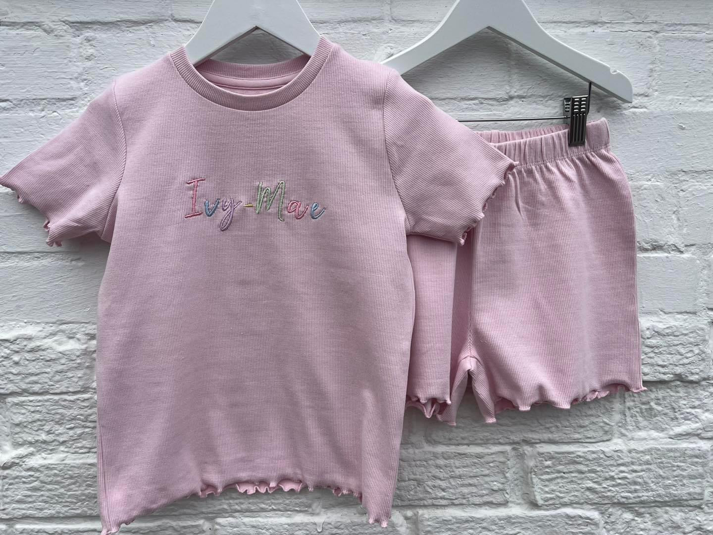 Ribbed Short&Tee Sets