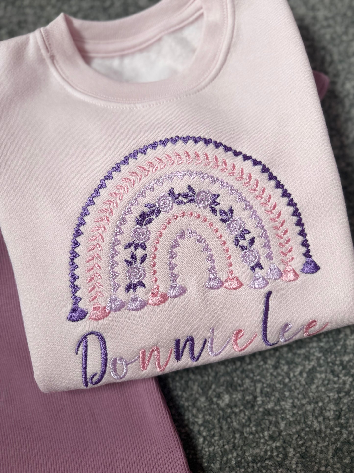 Lilac Flares & Pink Sweatshirt