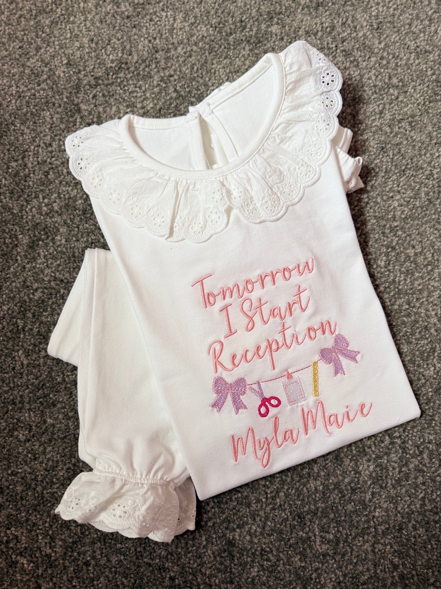 Back To School Bow Pjs