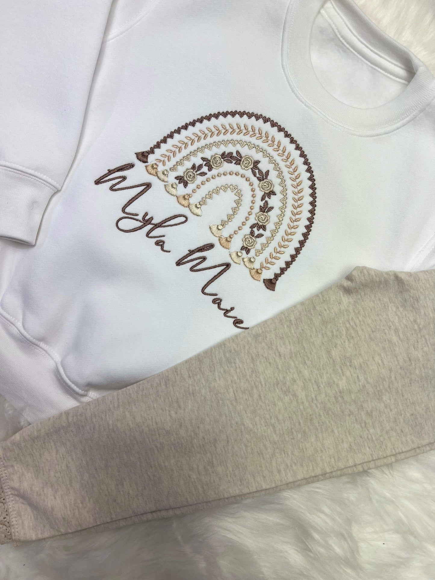 OatMeal Leggings & Sweatshirt