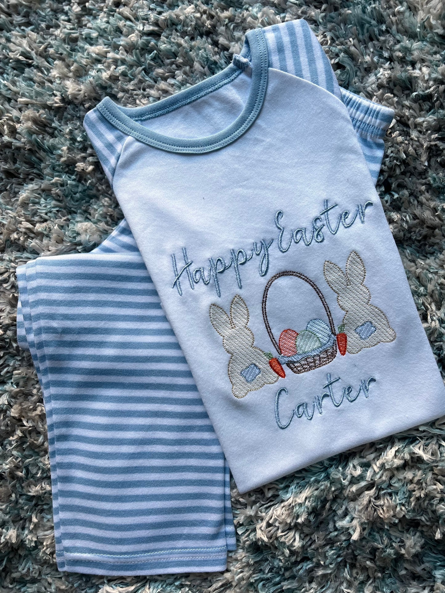 Boys Bunny Easter Basket Pjs!