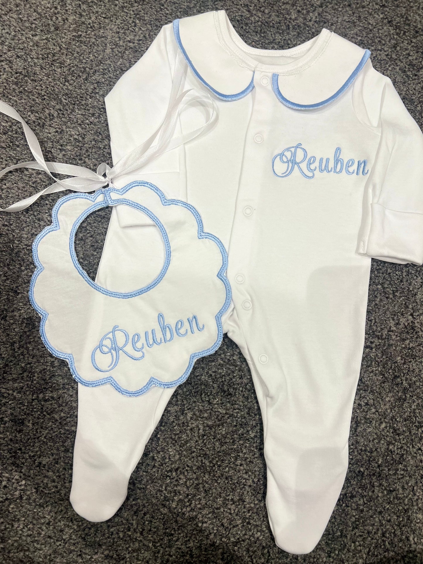 Elegant Sleepsuit&Bib