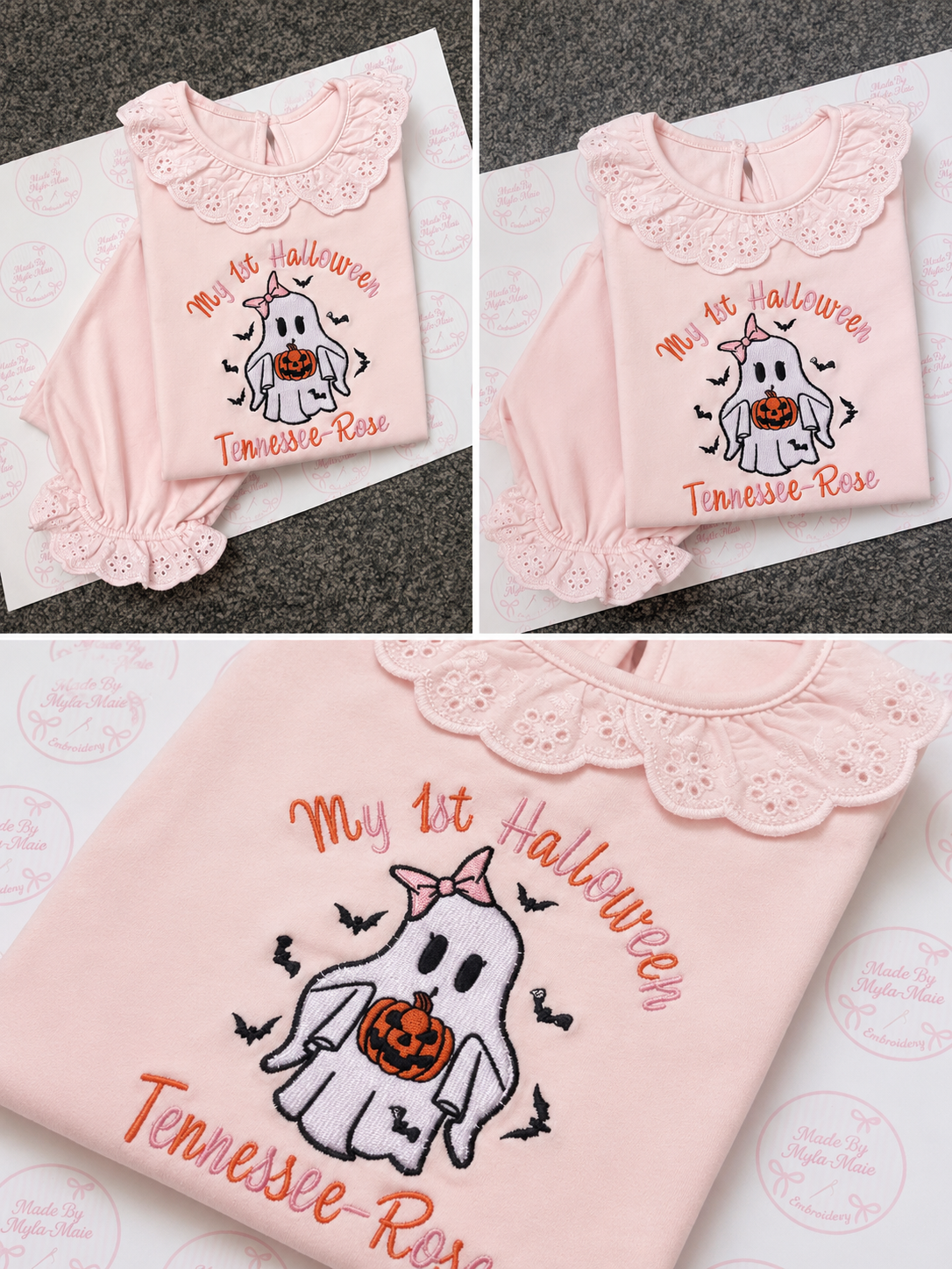 Frilly Ghost Bow Pjs