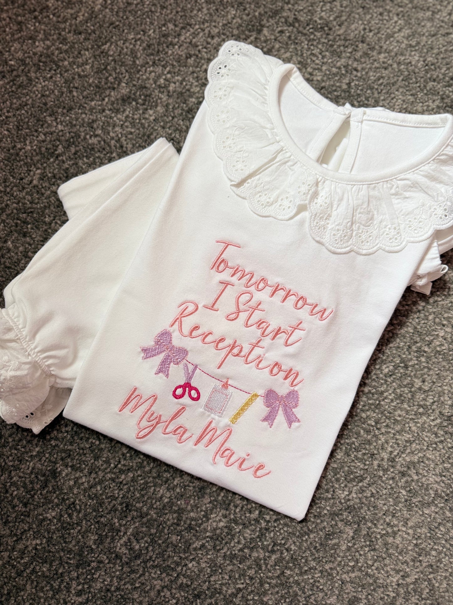 Back To School Bow Pjs