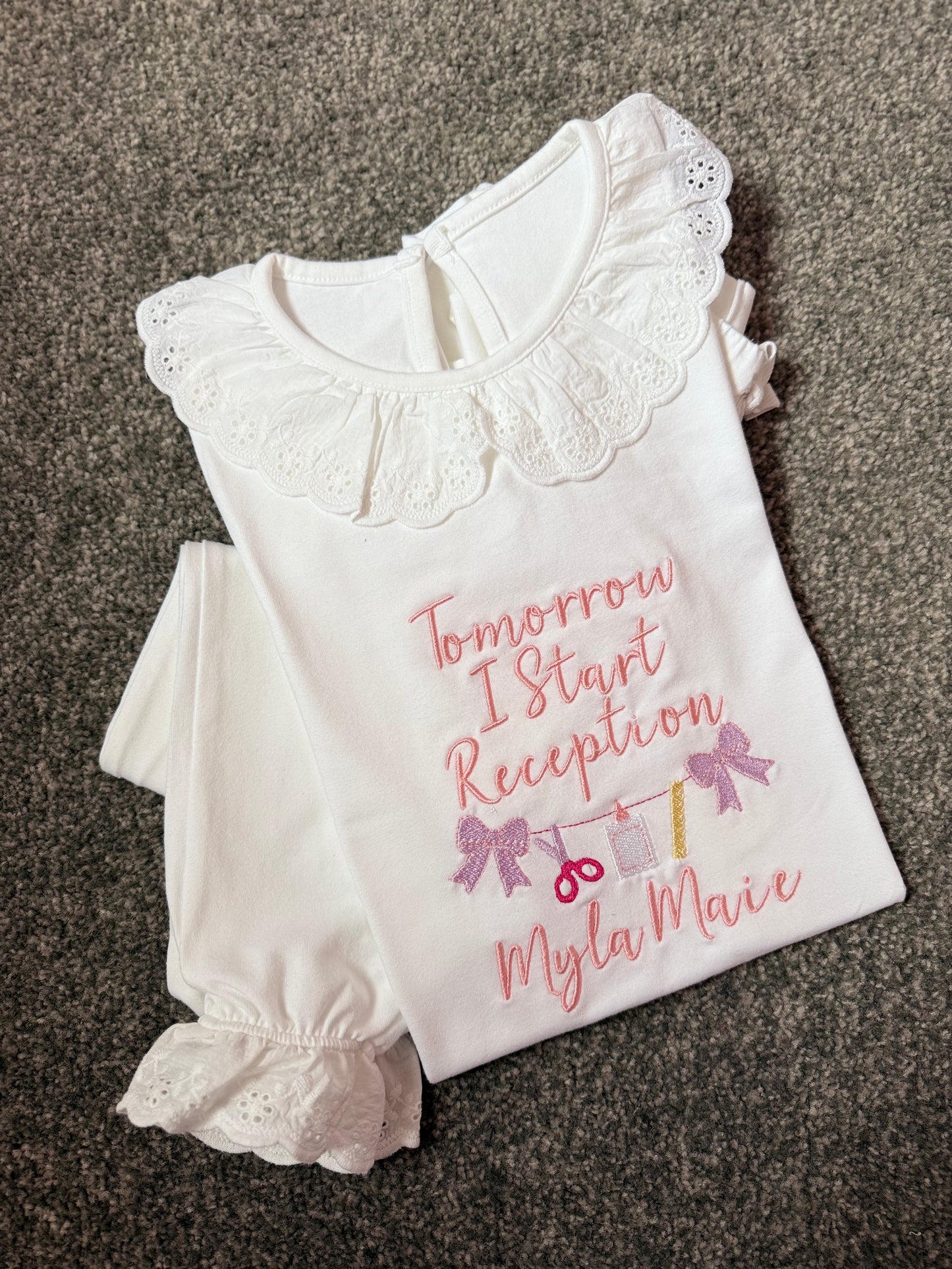 Back To School Bow Pjs