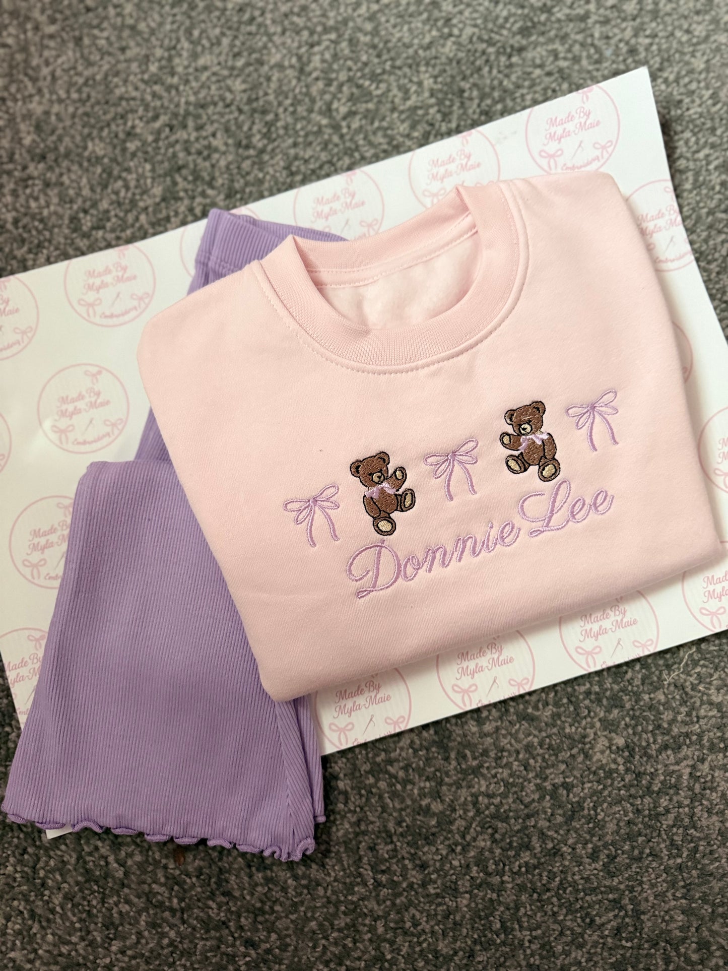 Teddy Bow 2 Piece Set