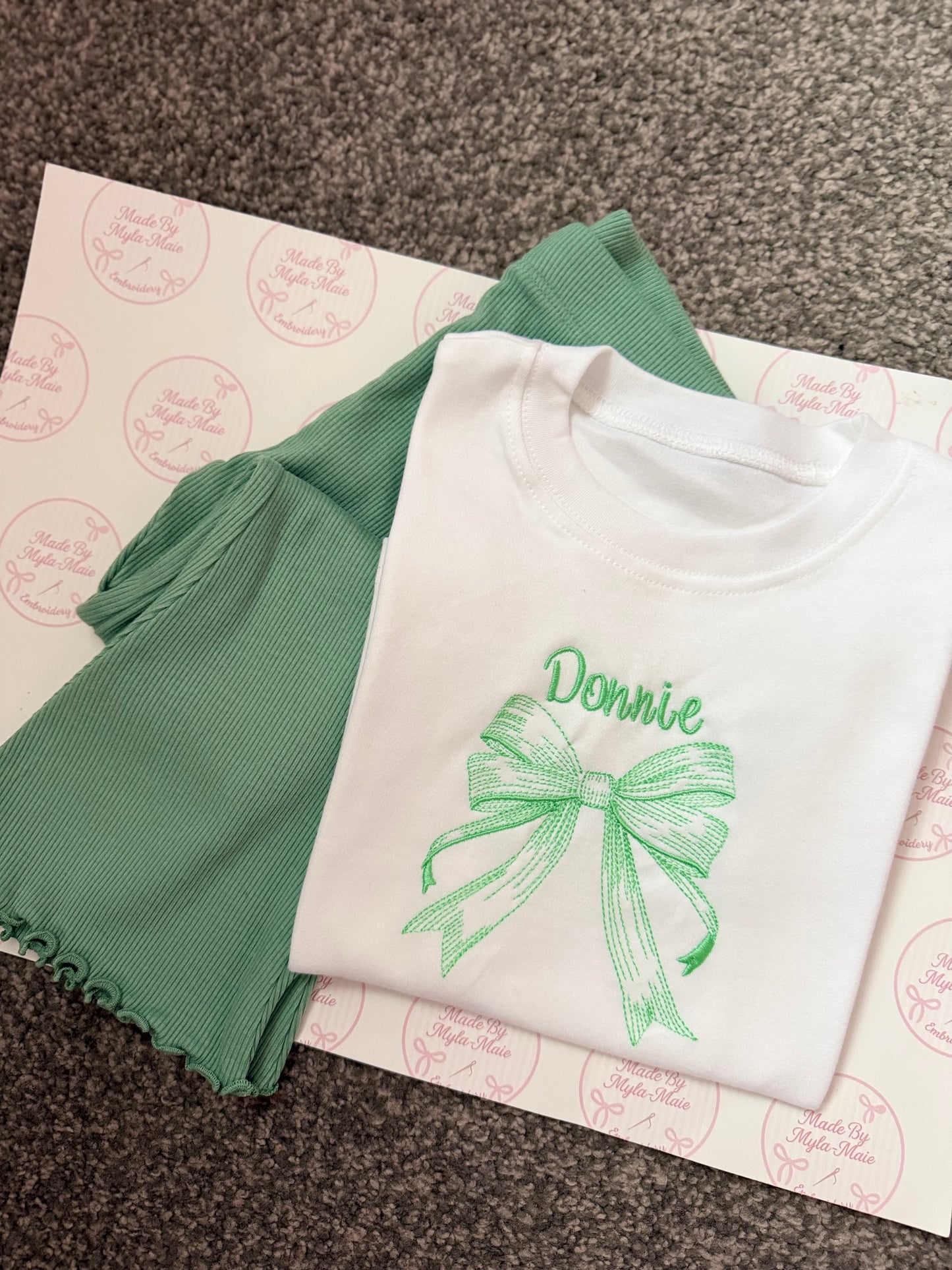 Sage Green Flares & Tshirt