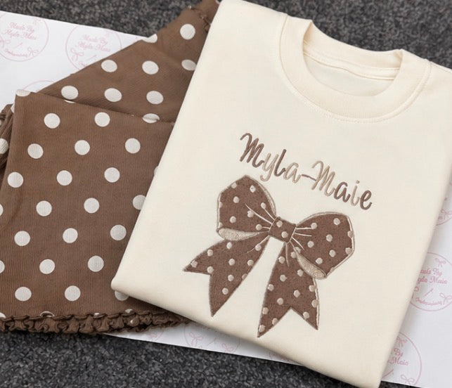 Polka Dot Flares & Sweater