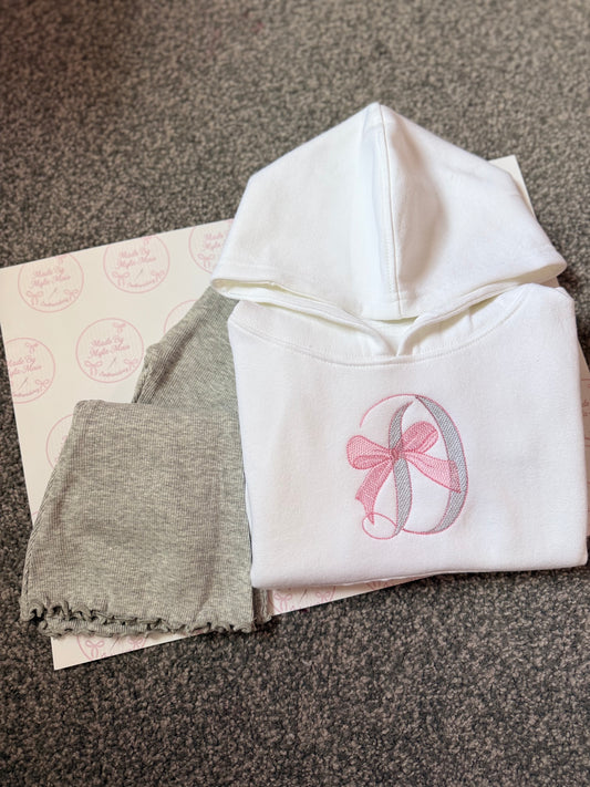 Grey Flares&White Hoodie