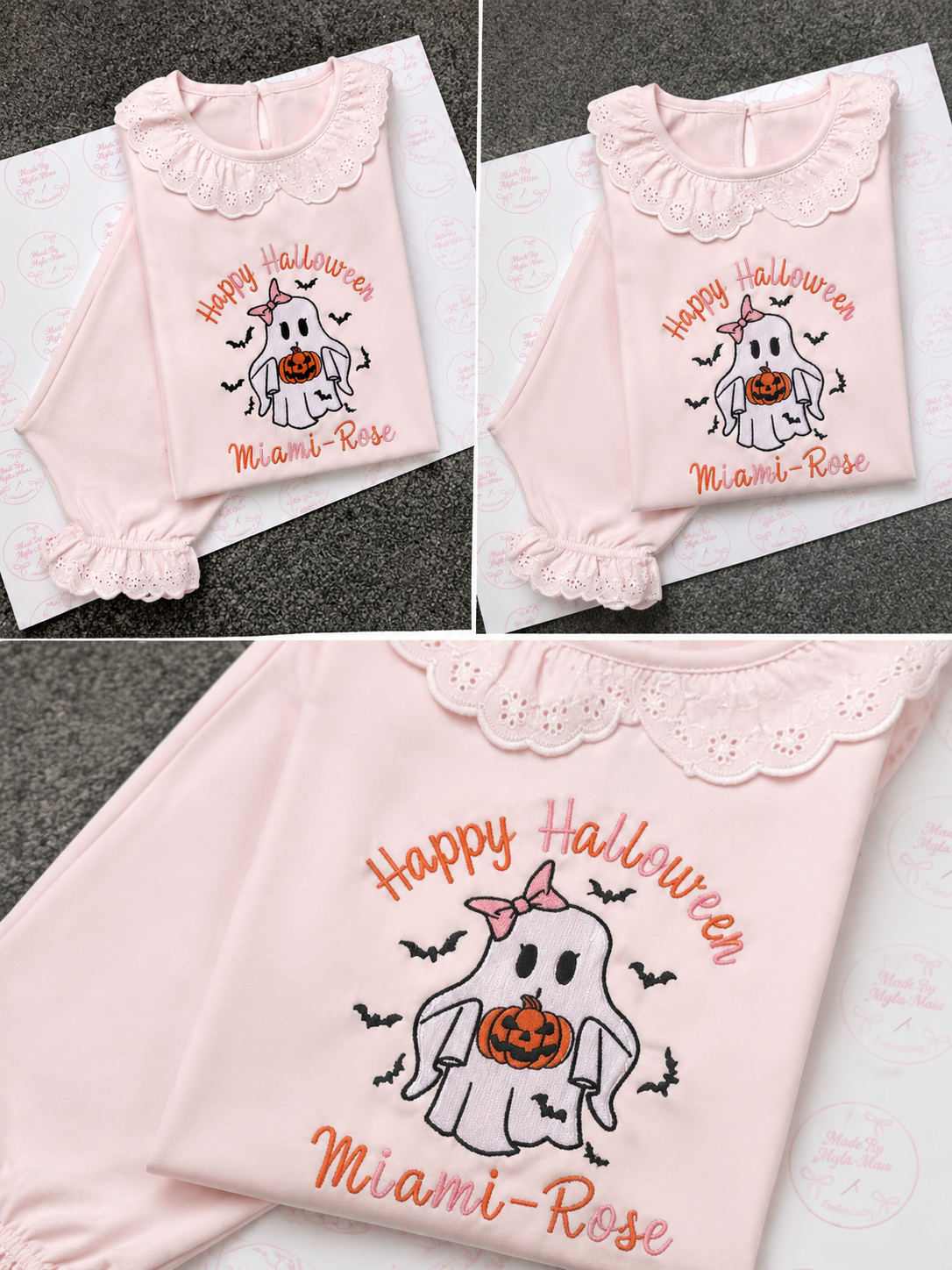 Frilly Ghost Bow Pjs
