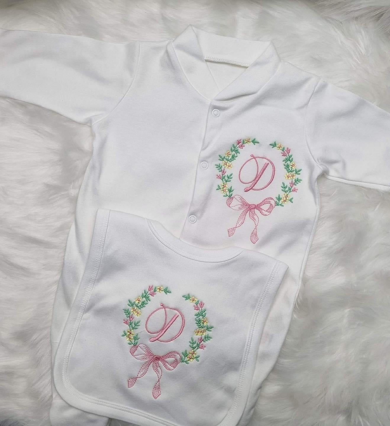 Floral BabyGrow&Bib